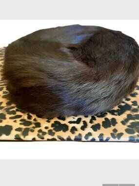 Natural Fur ‘Snowflake’ Pillbox Hat by Douglas of California Vintage 1946